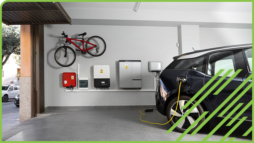 EV station at residential build