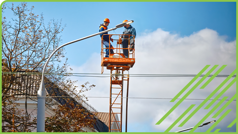 Installing street lights